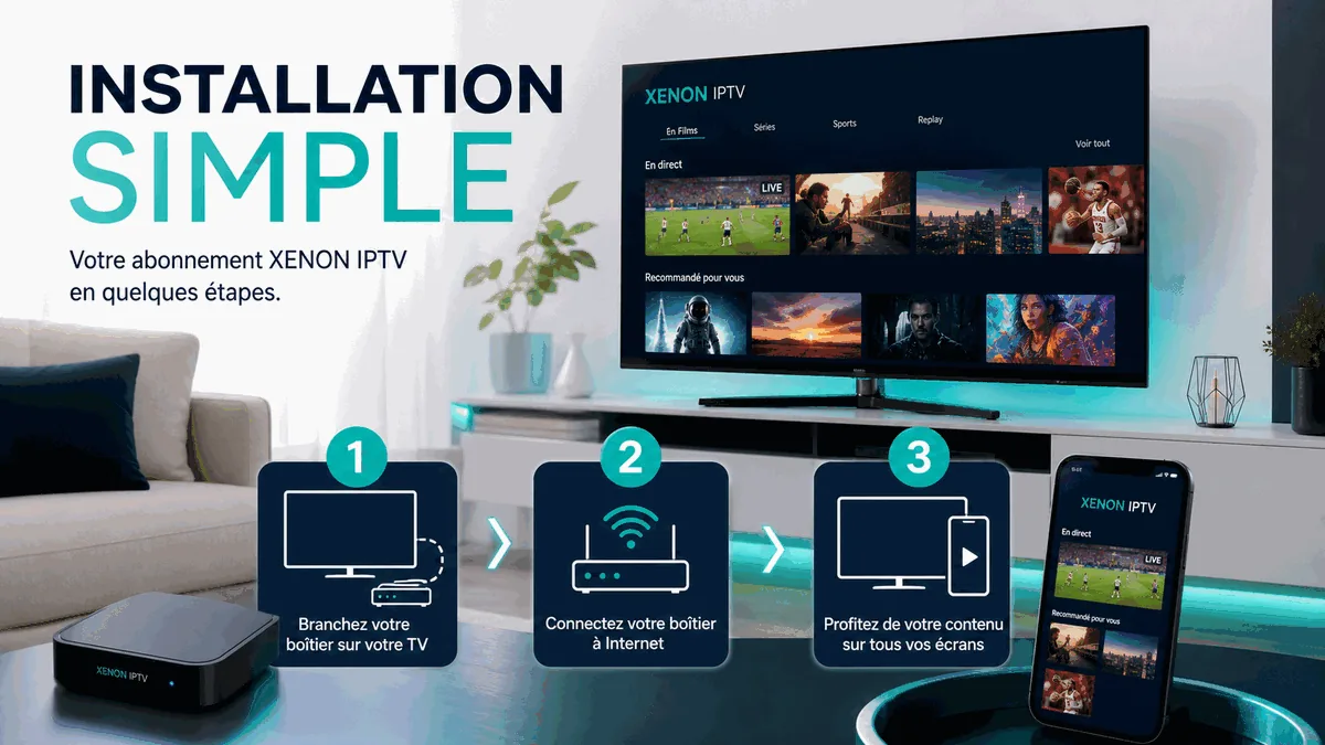 Xenon IPTV — Mettre Xenon TV en service sur votre écran